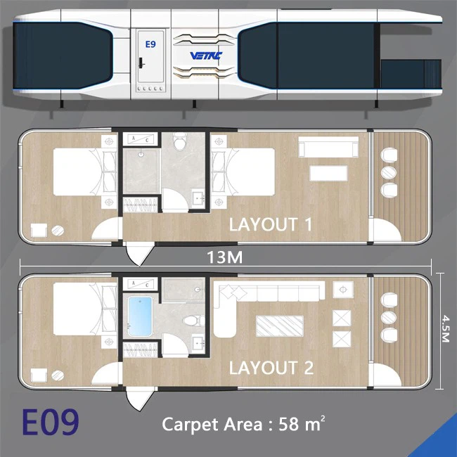 portable vessel capsule room hotel with toilet (2)